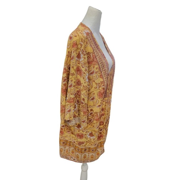 Knox Rose Women's Open Front Boho Floral Lightweight Cardigan Size M/L - Picture 9 of 12